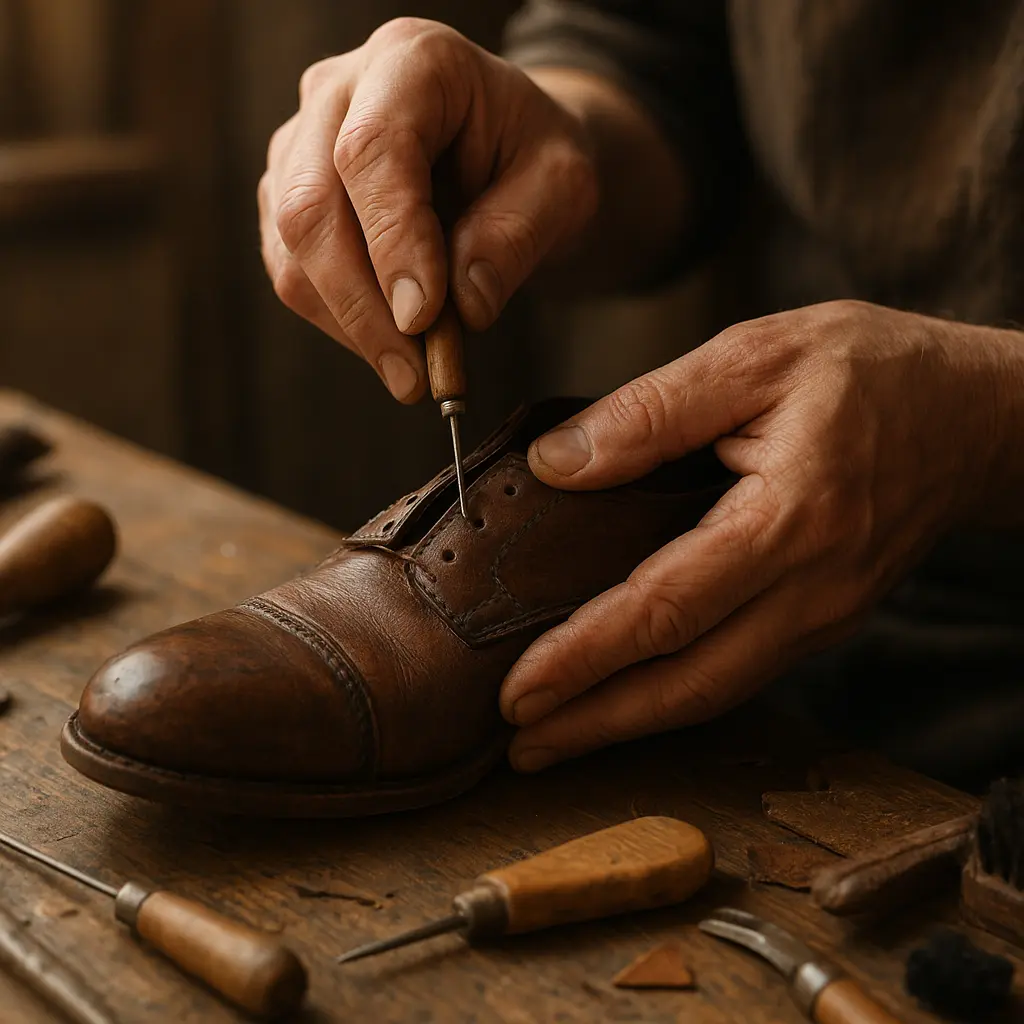 Schuhreparatur Werkbank in Wien