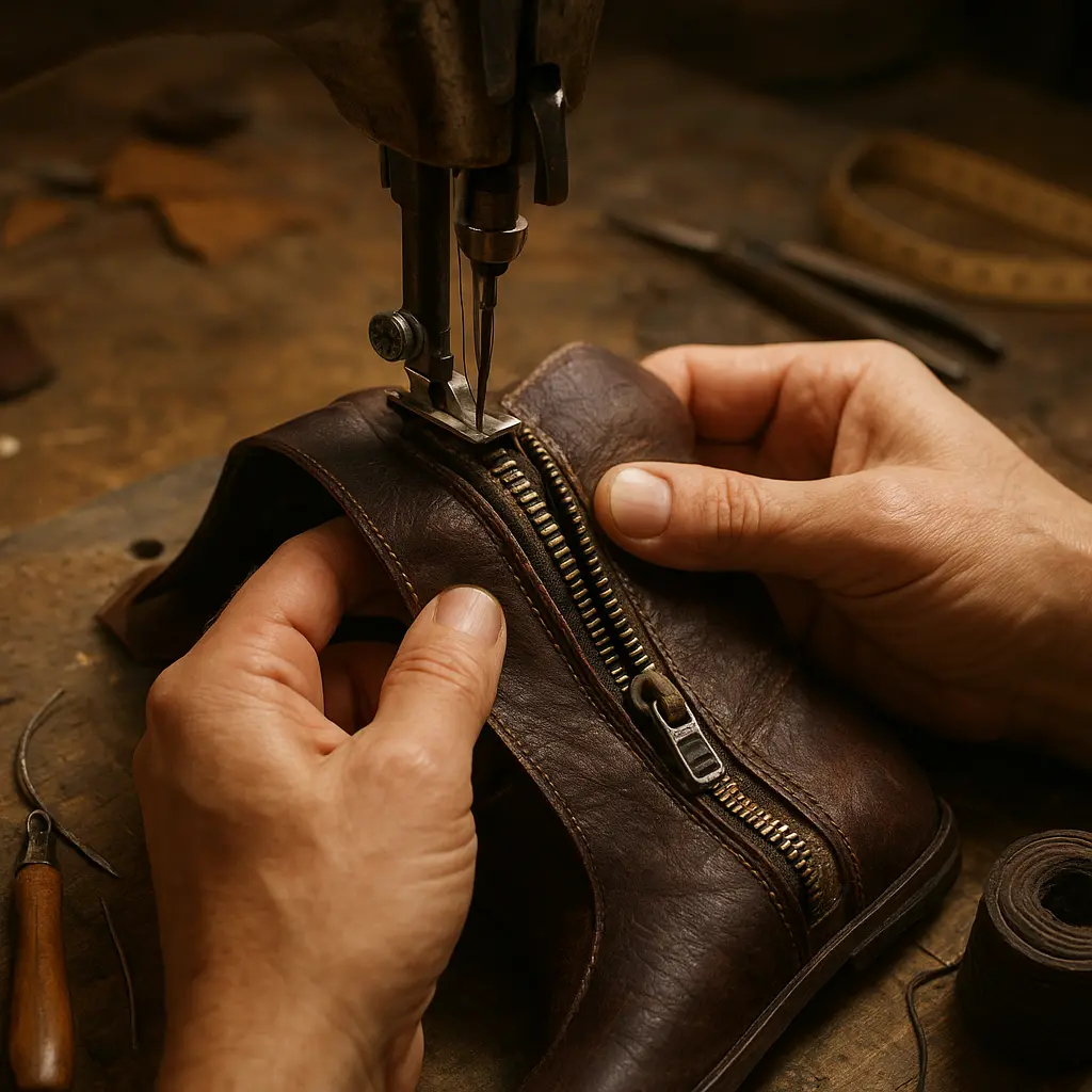 Reißverschluss und Schnallenwechsel